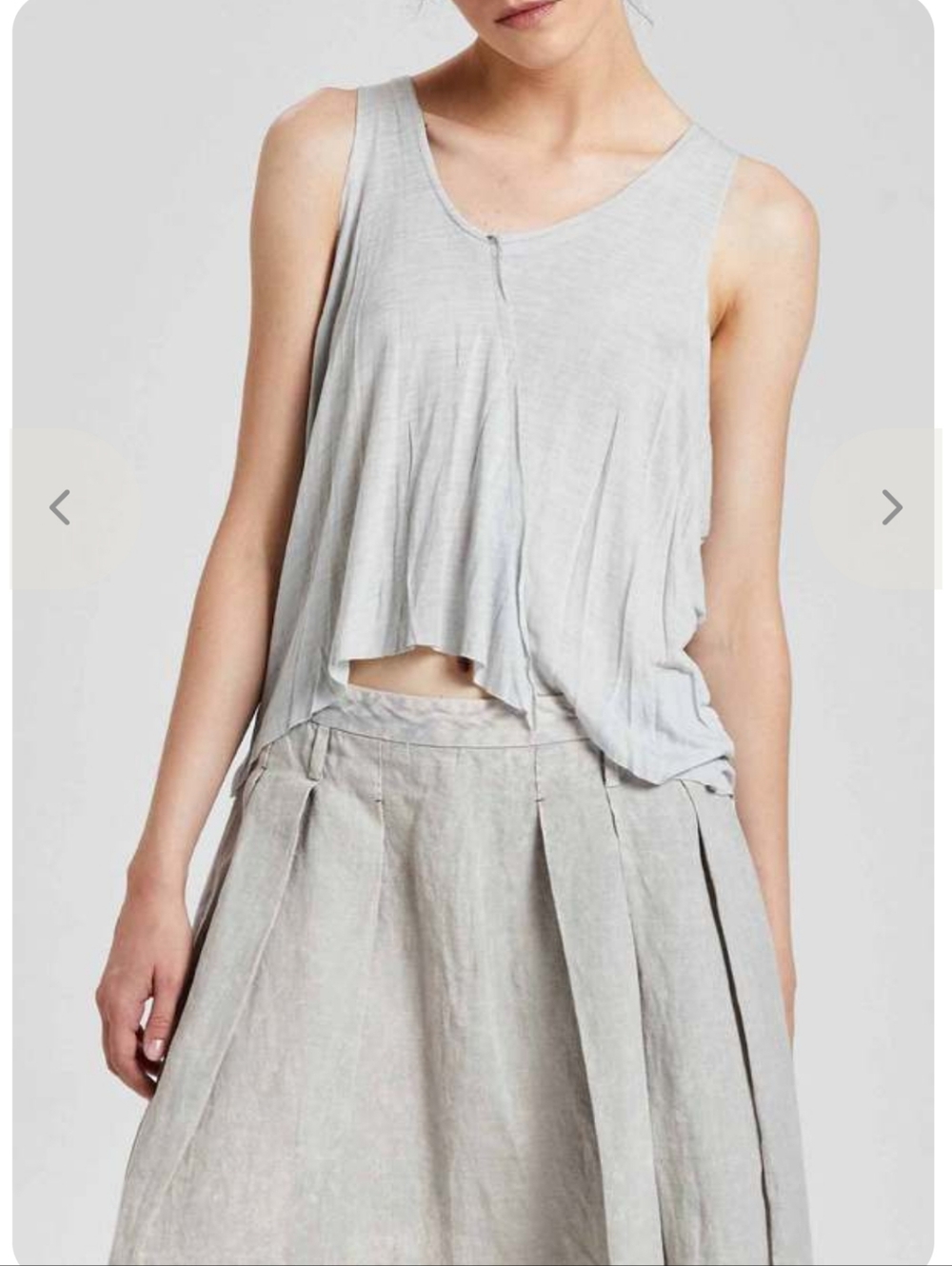 NWT Umit Unal Cotton Swing Tank Top Medium Gray